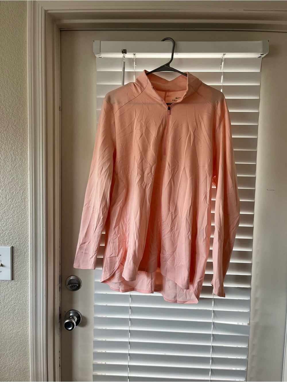 Nike Light Pink Long-Sleeve Quarter-Zip Performance Top